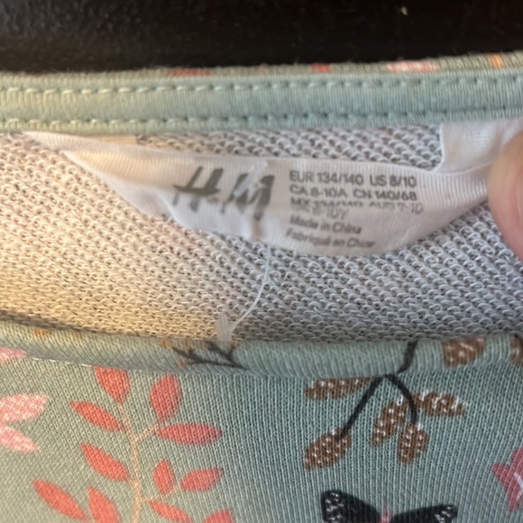 Sprill fall top or dress aqua green with unicorns and other animals on it - Picture 2 of 5